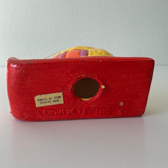 Vintage Sesame Street Christmas Ornament Big Bird Muppets Ceramic - Picture 3 of 3